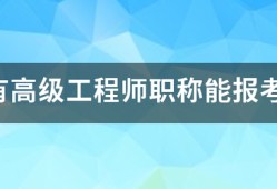 我只有高級工程師職稱能報考注冊監(jiān)理工程師嗎?謝謝