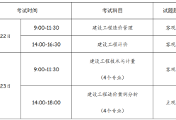 全國(guó)造價(jià)工程師考試時(shí)間安排全國(guó)造價(jià)工程師什么時(shí)候考試