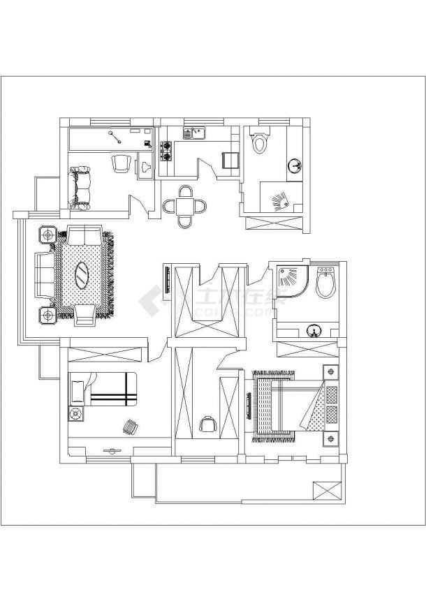 室內(nèi)裝修圖紙施工圖室內(nèi)裝修圖紙  第1張