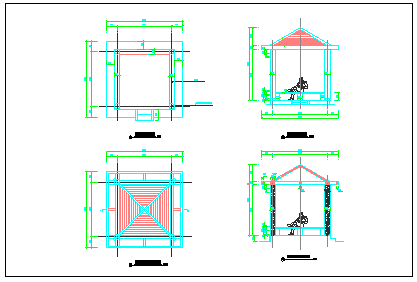 亭子平面圖立面圖效果圖,亭子平面圖  第1張