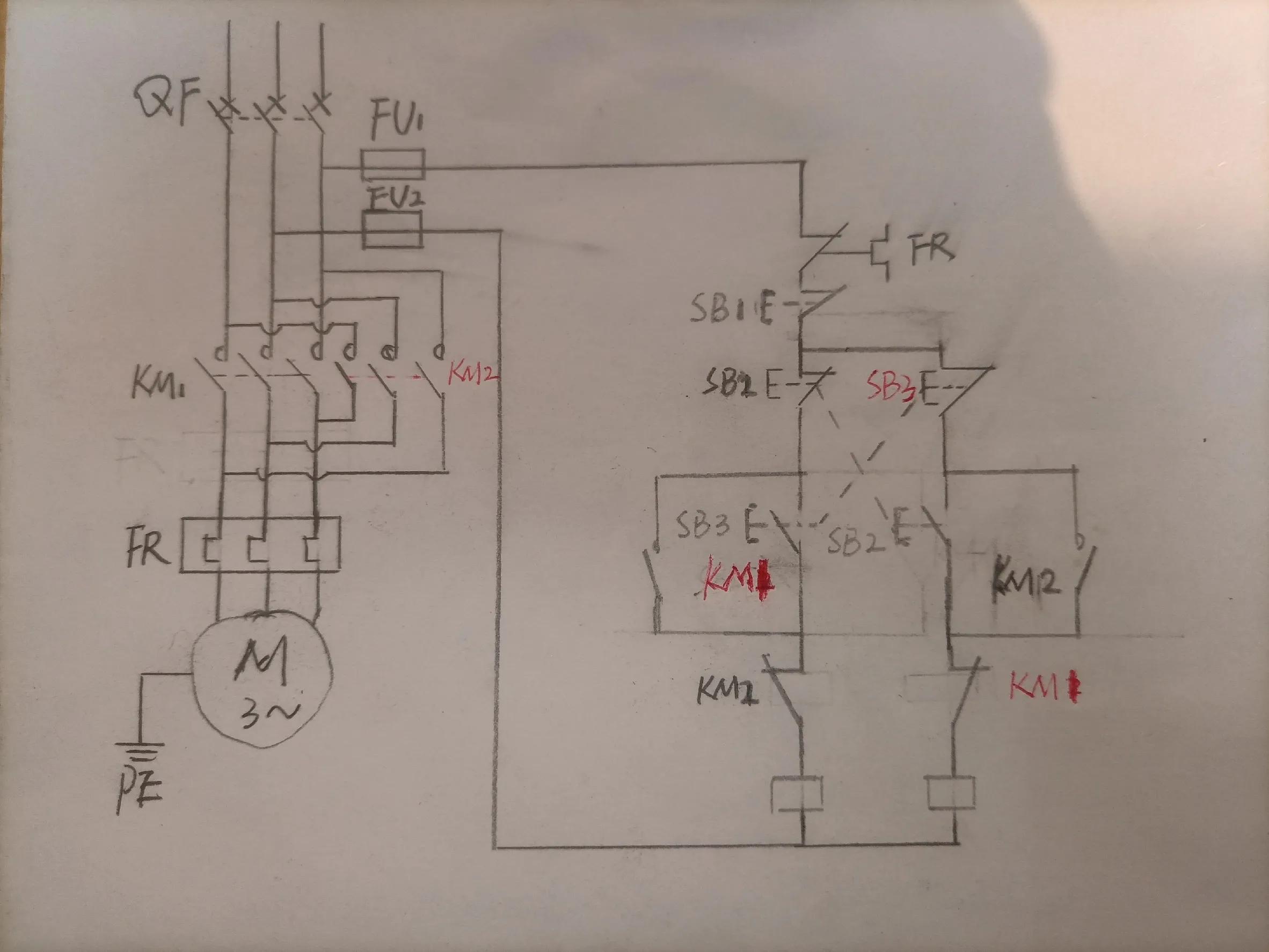 兩相交流電機(jī)正反轉(zhuǎn)電路圖,電機(jī)正反轉(zhuǎn)電路圖  第1張