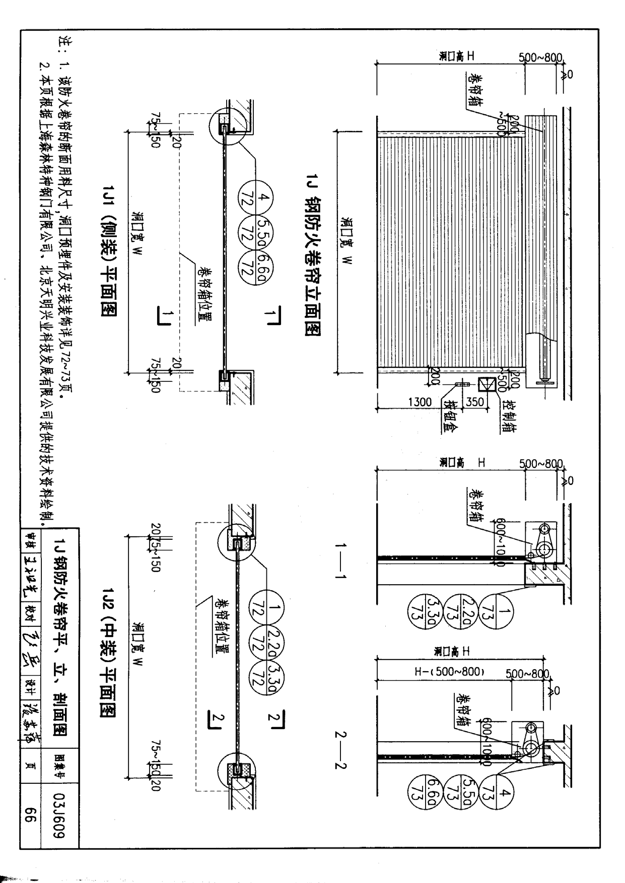 防火卷簾門圖集防火卷簾門圖集03j609  第2張