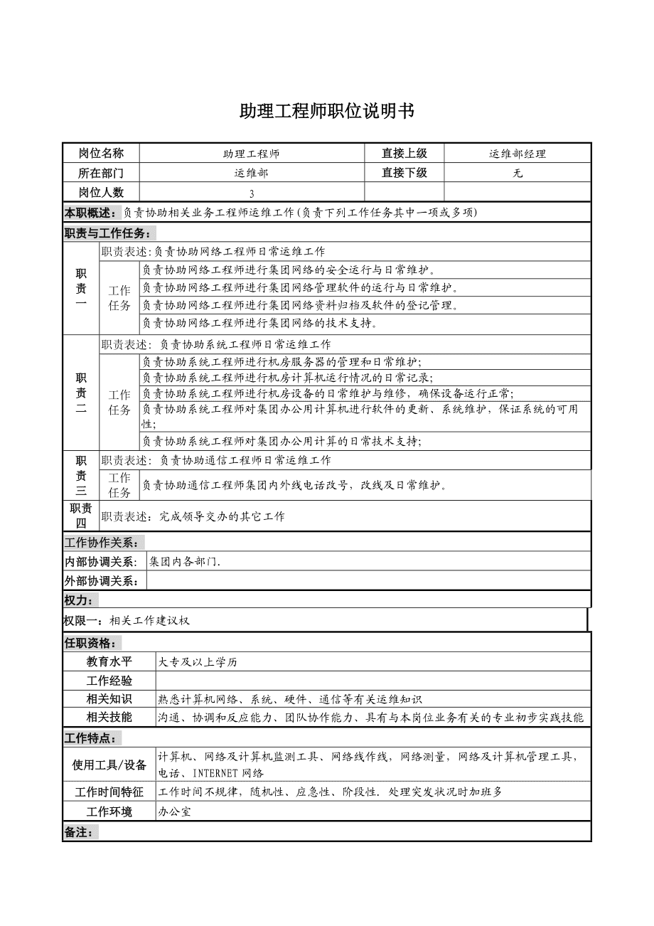 造價(jià)工程師工作說(shuō)明與任職資格,造價(jià)工程師崗位說(shuō)明書(shū)  第1張